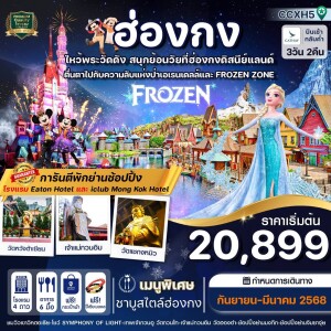 ทัวร์ฮ่องกง 3 วัน 2 คืน เที่ยวดิสนีย์แลนด์เต็มวัน ไหว้พระ 5 วัดดัง ช้อปปิ้ง