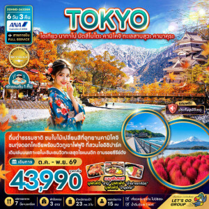 ZGHND-2632NH ญี่ปุ่น 6 วัน 3 คืน โตเกียว นากาโน่ มัตสึโมโตะ คามิโคจิ ทะเลสาบสุวะ คามาคุระ