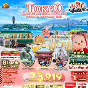 RJ-VZNRT002 ญี่ปุ่น 6 วัน 4 คืน ทัวร์ เรียล เรียล...โตเกียว คามาคุระ วิถีซีรีส์ TOKYO KAMAKURA ENOSHIMA FUJI