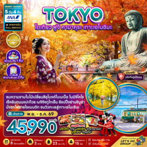 ZGNRT-2623NH ญี่ปุ่น 5 วัน 4 คืน โตเกียว ฟูจิ คามาคุระ เกาะเอโนชิมะ ชมอุโมงค์ใบเมเปิ้ล (พักย่านชินจูกุ 2 คืน)
