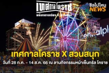 ชวนเพื่อนกัน! เทศกาลโคราช หนังกลางแปลง X สวนสนุก 28 ก.ค.-14 ส.ค. 66 ณ ลานกิจกรรมหน้าเซ็นทรัล โคราช