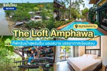 The Loft Amphawa (เดอะ ลอฟต์ อัมพวา) ที่พักริมน้ำสุดร่มรื่น นอนสบาย บรรยากาศเงียบสงบ