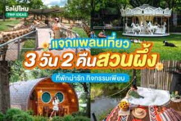 ตัวอย่างทริปเที่ยวสวนผึ้ง ราชบุรี 3 วัน 2 คืน เช็คอินที่เที่ยวฮิต