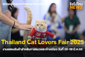 เหล่าทาสเตรียมตัว! Thailand Cat Lovers Fair 2025 งานแสดงสินค้าสำหรับทาสแมวและเจ้าเหมียว วันที่ 28 - 30 มีนาคม 68 ณ อิมแพ็ค เมืองทองธานี