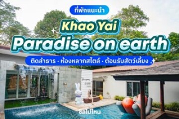 Khaoyai Paradise on earth (เขาใหญ่ พาราไดซ์ ออนเอิร์ท) ที่พักติดลำธาร บรรยากาศสุดชิล ต้อนรับสตว์เลี้ยง