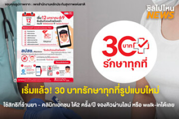 เช็กด่วน! ขั้นตอนใช้สิทธิบัตรทองรูปแบบใหม่ "30 บาทรักษาทุกที่" ใช้สิทธิที่ร้านยา-คลินิกเอกชนได้แล้ว!