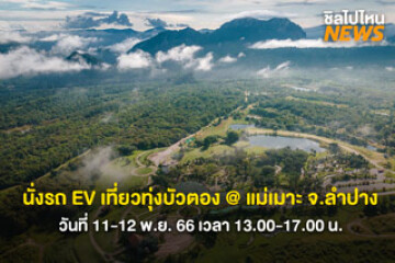 ไปเที่ยวกัน! นั่งรถ EV เที่ยวทุ่งบัวตอง @ แม่เมาะ จ.ลำปาง วันที่ 11-12 พ.ย. 66