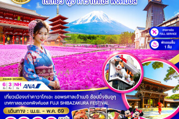 ZGHND-2614NH ญี่ปุ่น โตเกียว ฟูจิ คาวาโกเอะ พิงค์มอส 6 วัน 3 คืน