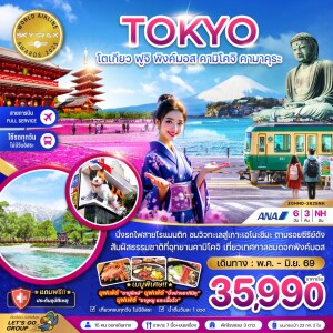 ZGHND-2625NH ญี่ปุ่น โตเกียว ฟูจิ พิงค์มอส คามิโคจิ คามาคุระ  6 วัน 3 คืน