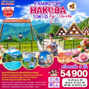 GO2NGO-TG074 ญี่ปุ่น 7วัน 4คืน คามิโคจิ ฮาคุบะ โตเกียว ฟูจิ