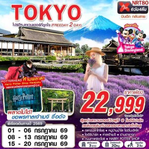 NRT80 ญี่ปุ่น 6 วัน 4 คืน TOKYO  ลาเวนเดอร์ที่ถูกใจ (FREEDAY 2 วัน)