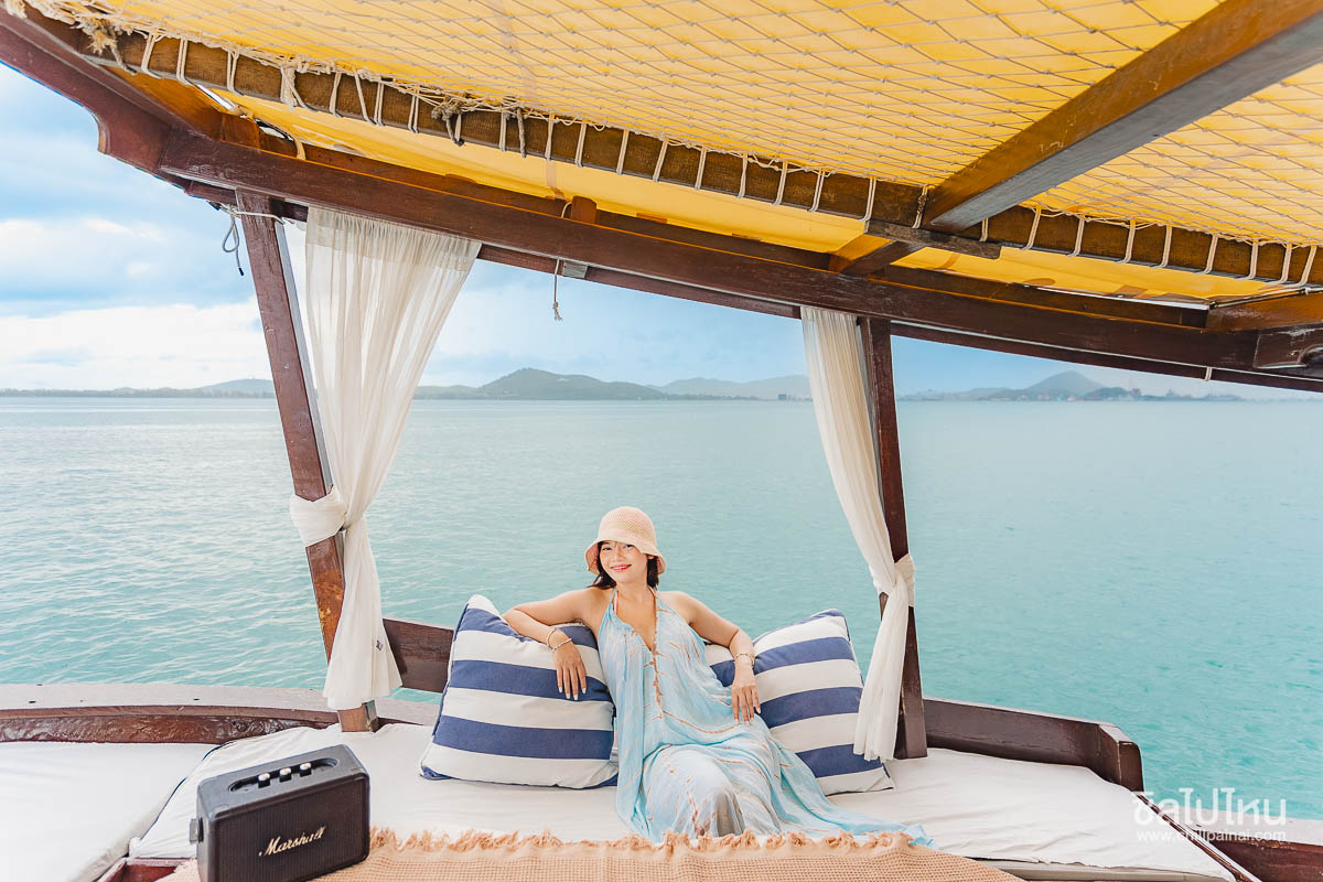 ล่องเรือไม้สุดหรู Calypsea เที่ยวเกาะยอ ดำน้ำ + พายเรือซับบอร์ด + ตกปลา ตกหมึก + เซตอาหาร, สัตหีบ ชลบุรี