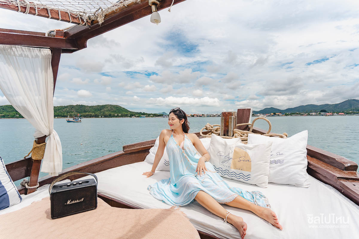 ล่องเรือไม้สุดหรู Calypsea เที่ยวเกาะยอ ดำน้ำ + พายเรือซับบอร์ด + ตกปลา ตกหมึก + เซตอาหาร, สัตหีบ ชลบุรี
