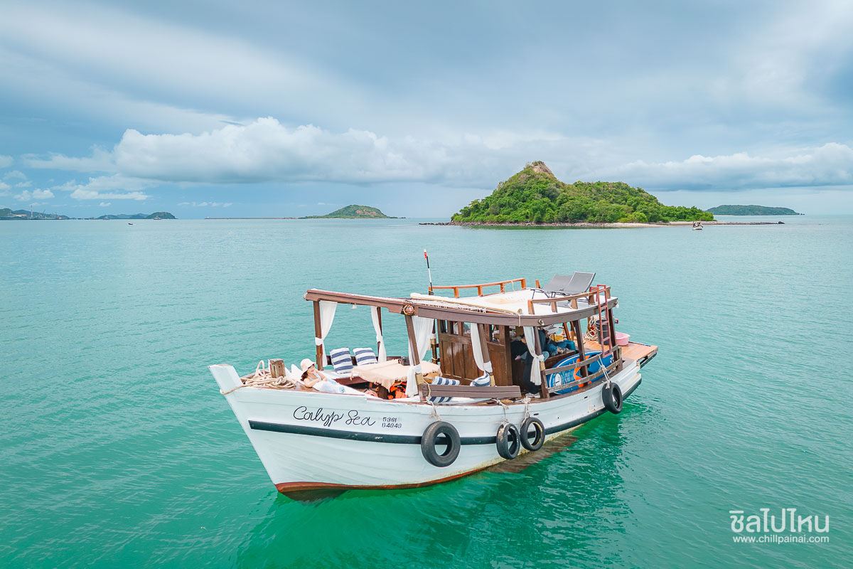ล่องเรือไม้สุดหรู Calypsea เที่ยวเกาะยอ ดำน้ำ + พายเรือซับบอร์ด + ตกปลา ตกหมึก + เซตอาหาร, สัตหีบ ชลบุรี