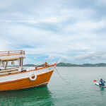 ล่องเรือไม้สุดหรู Richho เที่ยวเกาะยอ ดำน้ำ + พายเรือซับบอร์ด + ตกปลา ตกหมึก + เซตอาหาร + ชุดอาหารทะเล, สัตหีบ ชลบุรี