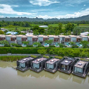 The Xcape River Kwai (ดิ เอ๊กซ์สเคป ริเวอร์แคว) ห้อง Luxe Cabin 2 ท่าน กาญจนบุรี