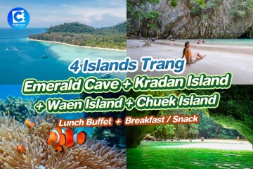 [Trang] One Day Trip (Join) 4 Islands : Emerald Cave +  Kradan Island + Waen Island + Chuek Island for 1 Person