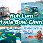 Koh Larn Private Boat Trip – Fishing + Squid Fishing + Snorkeling + Floating Water Park (4 Hours)