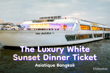 Golden Twilight : The Luxury White Dinner Cruise in Bangkok [Asiatique]