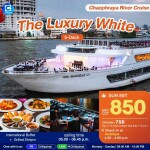 Golden Twilight : The Luxury White Dinner Cruise in Bangkok [Asiatique]