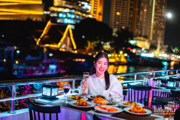 Loy Krathong Festival : The Luxury White Dinner Cruise in Bangkok [ICONSIAM Pier]