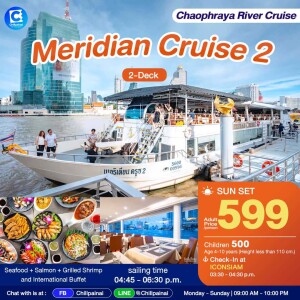 Meridian 2 Sunset Cruise in Bangkok [ICONSIAM]