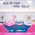 พูลวิลล่าพัทยา : Sea Of Fun Pool Villa สำหรับ 10 ท่าน