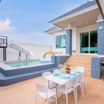พูลวิลล่าพัทยา : Ocean Fun Pool Villa สำหรับ 10 ท่าน