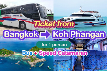 [From Bangkok] Bus + Speed Catamaran : One way ticket from Bangkok to Koh Phangan, for 1 person
