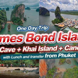 [From Phuket] Speed Boat : One Day Tour James Bond Island + Cave + Khai Island + Canoe with Lunch and transfer