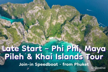 Late Start – Lazy Phi Phi, Maya Bay, Pileh Lagoon & Khai Islands Tour · Join-in Speedboat · from Phuket