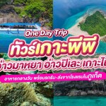 One Day Trip ทัวร์เกาะพีพี อ่าวมาหยา อ่าวปิเละ เกาะไผ่ โดยเรือสปีดโบ๊ท + อาหารกลางวัน + รถรับ-ส่ง, ภูเก็ต