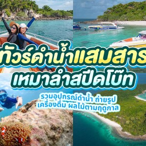 ทริปดำน้ำ + ตกปลา + ตกหมึกแสมสาร เรือสปีดโบ๊ท (เหมาลำ) สำหรับ 1-6 ท่าน, สัตหีบ ชลบุรี