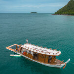 One Day Trip ล่องเรือไม้ Sea View ดำน้ำอ่าวแสมสาร เล่นน้ำ ทานอาหารซีฟู้ด ขึ้นเที่ยวบนเกาะ (เหมาลำ6-12ท่าน)
