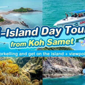 Sinsamut Group tour visit 6 islands, with boat transfer service to and from the accommodation as specified. Koh Samet