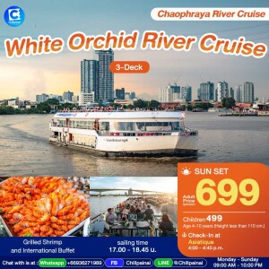 White Orchid Sunset Cruise in Bangkok [Asiatique]