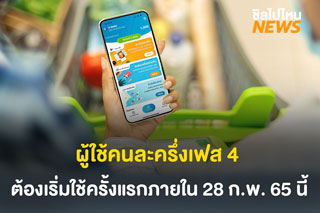 ผู้ใช้คนละครึ่งเฟส 4 ต้องเริ่มใช้ครั้งแรกภายใน 28 ก.พ. 65 นี้ ไม่เช่นนั้นจะโดนตัดสิทธิทันที!