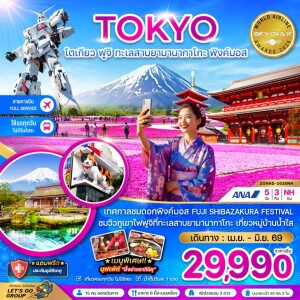 ZGHND-2626NH ญี่ปุ่น 5 วัน 3 คืน โตเกียว ฟูจิ ทะเลสาบยามานากาโกะ พิงค์มอส (เที่ยวครบทุกวัน)