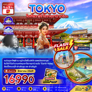 ZGNRT-2628VZ ญี่ปุ่น 5 วัน 3 คืน โตเกียว ฟูจิ โอวาคุดานิ นาริตะ