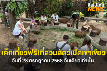 เตรียมเที่ยวสวนสัตว์เปิดเขาเขียว เด็กเข้าฟรี! 28 กรกฎาคม 68 นี้