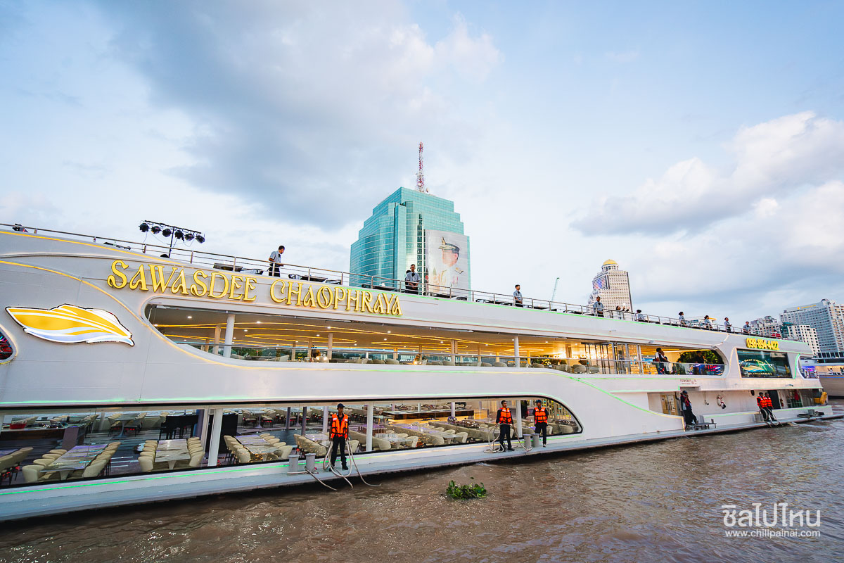 รีวิวบุฟเฟ่ต์เรือสวัสดี เจ้าพระยา (Sawasdee Chaophraya Cruise) เรือสุดหรูใหม่ล่าสุดพร้อมลิฟต์สำหรับผู้ใช้วีลแชร์ คนละ 1,150 บาท