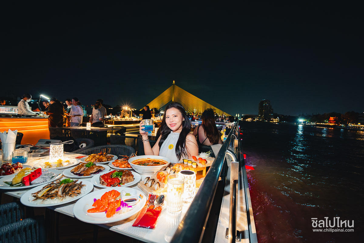 รีวิวบุฟเฟ่ต์เรือสวัสดี เจ้าพระยา (Sawasdee Chaophraya Cruise) เรือสุดหรูใหม่ล่าสุดพร้อมลิฟต์สำหรับผู้ใช้วีลแชร์ คนละ 1,150 บาท
