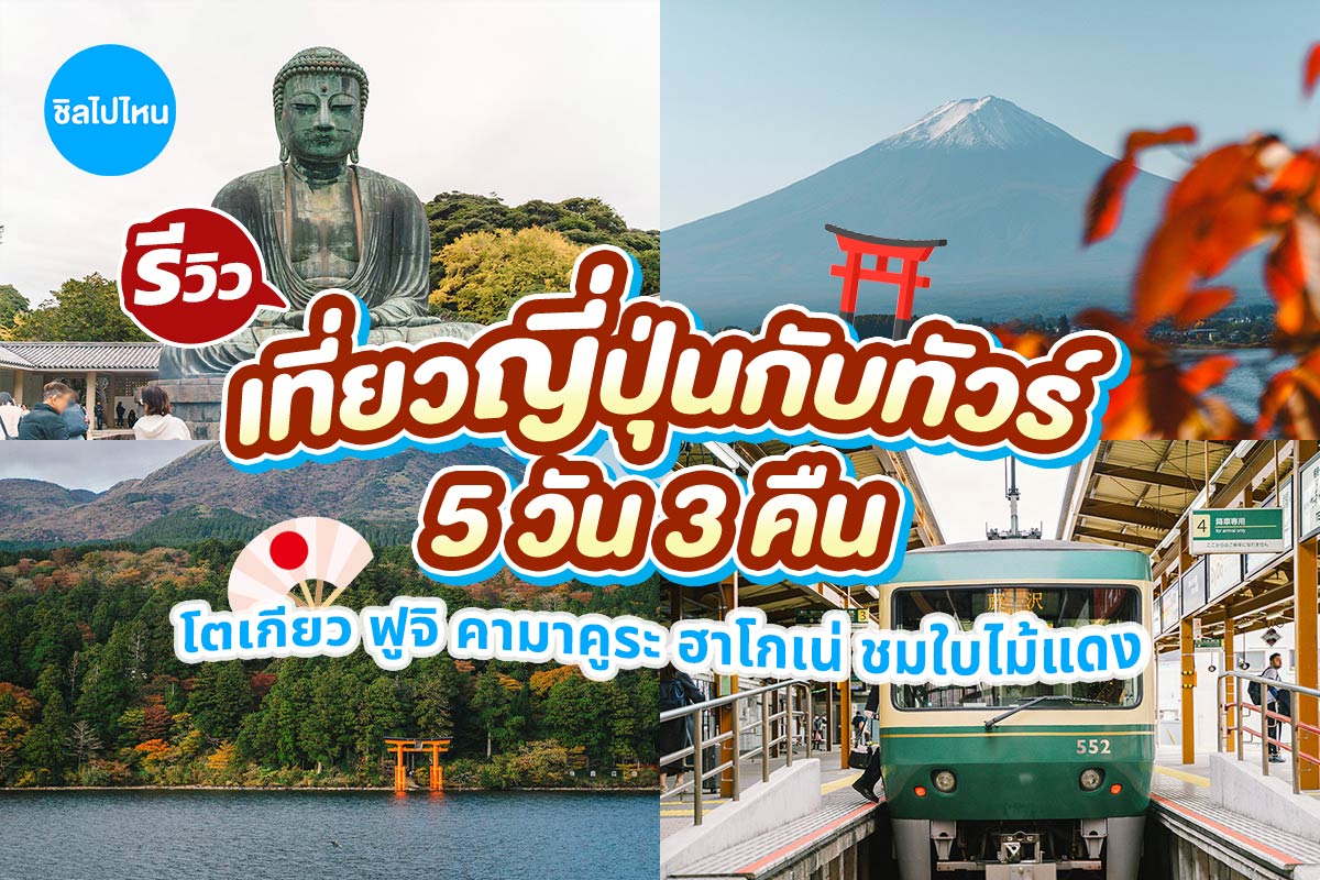 เที่ยวญี่ปุ่นกับทัวร์ 5 วัน 3 คืน เที่ยวโตเกียว ฟูจิ คามาคูระ ฮาโกเน่ ชมใบไม้แดง