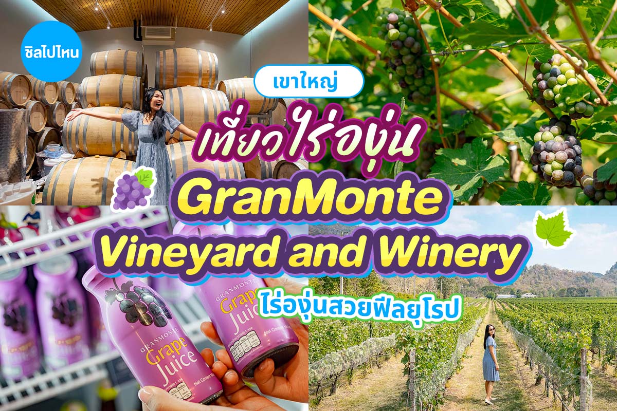เที่ยวไร่องุ่น GranMonte Vineyard and Winery เขาใหญ่  เช็กอินไร่องุ่นสวยฟีลยุโรป