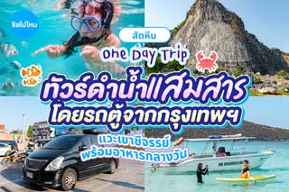 รีวิวทัวร์ One Day Trip ดำน้ำแสมสาร สัตหีบ แวะเที่ยวเขาชีจรรย์ ดูปะการังแบบชิล ๆ พร้อมอาหารกลางวัน และรถรับส่งจากกรุงเทพฯ