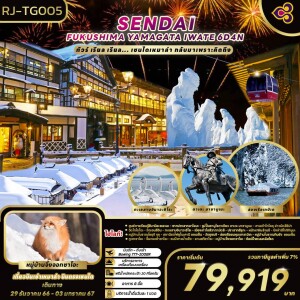 ทัวร์ญี่ปุ่น 6 วัน 4 คืน เซนได ฟุกุชิม่า อิวาเตะ เที่ยวบินเช่าเหมาลำ บินตรงเซนได