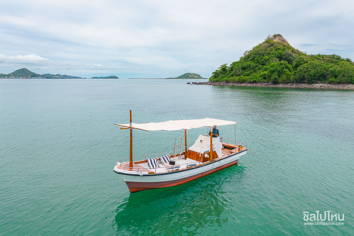 ล่องเรือไม้สุดหรูเที่ยวเกาะยอ ดำน้ำ + พายเรือซับบอร์ด + ตกปลา ตกหมึก + เซตกุ้งเผา, สัตหีบ ชลบุรี