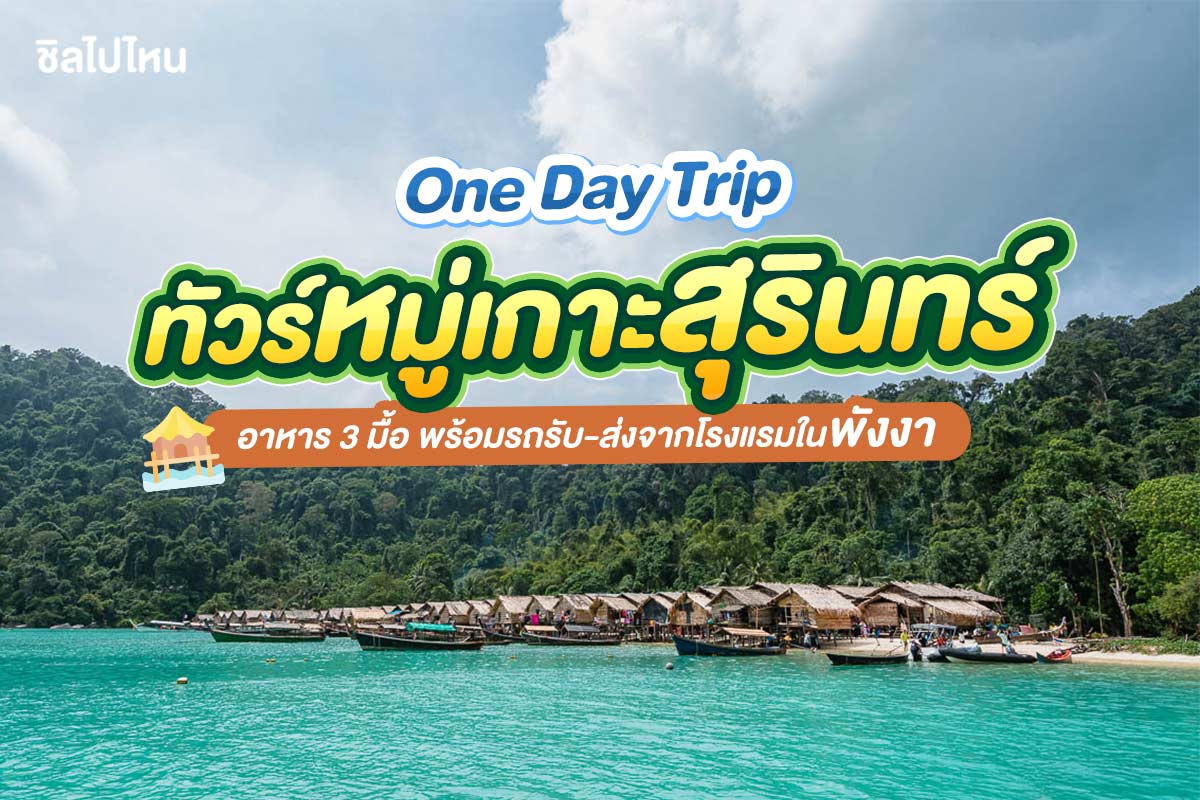 Day Trip ทัวร์หมู่เกาะสุรินทร์ พร้อมรถรับ-ส่งจากโรงแรมในเขาหลัก สำหรับ 1 ท่าน