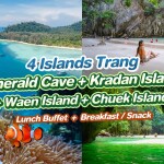 One Day Trip ทะเลตรัง : 4 เกาะ ถ้ำมรกต + เกาะกระดาน + เกาะแหวน + เกาะเชือก (Join Group)