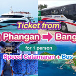 บัตรโดยสารจาก เกาะพะงัน ไป กรุงเทพ สำหรับ 1 ท่าน (เที่ยวเดียว เรือคาตามารัน+รถบัส) โดย ลมพระยา